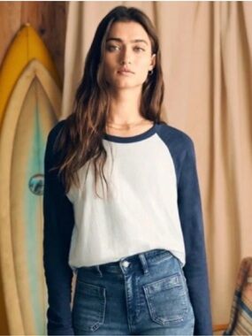 Faherty Sunwashed Organic Cotton Baseball Tee